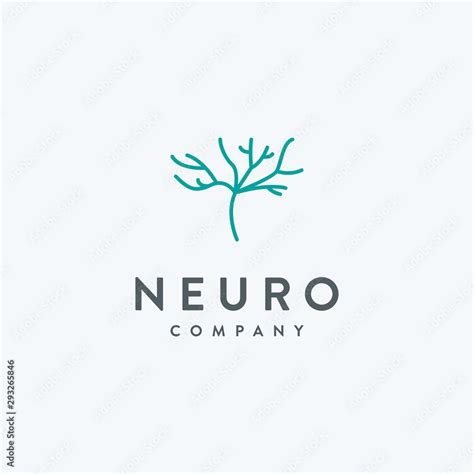 Neuro symbol wiyh line art logo design Stock Vector | Adobe Stock