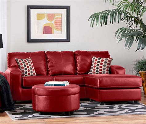15 Ideas of Small Red Leather Sectional Sofas