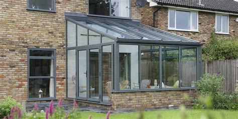 Modern Grey Aluminium Lean-To Conservatory by Hazlemere | Lean to conservatory, Garden room ...