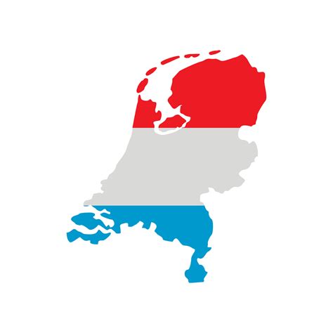 Map of the Netherlands in Dutch flag colors icon 14447979 Vector Art at ...