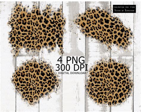 Distressed Leopard Print Png Sublimation Design Download - Etsy