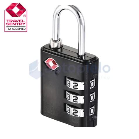 TSA Approved Luggage Lock 3 Digit Combination Travel Padlock Zinc Alloy ...