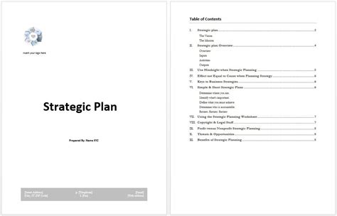 Strategic Planning Template Word Best Of Strategy Plan Template Microsoft Word T… | Business ...