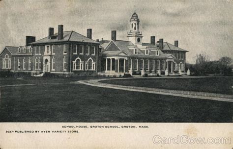 School House, Groton School Massachusetts Postcard