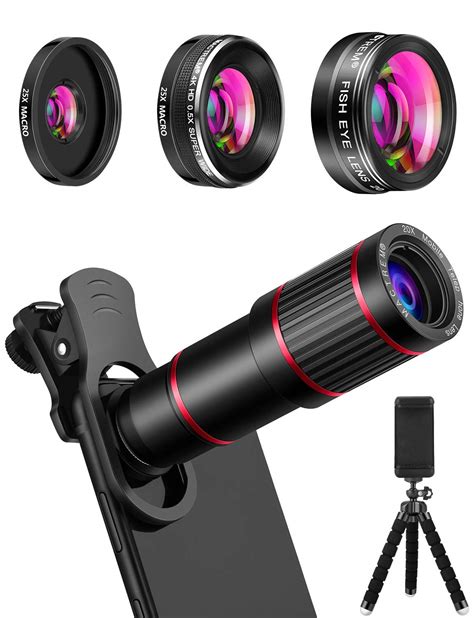 MACTREM Phone Camera Lens Kit 9 in 1, 20X Telephoto Lens, 205°... | eBay