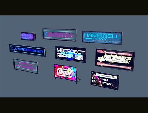 Cyberpunk Neon Signs | Daz 3D