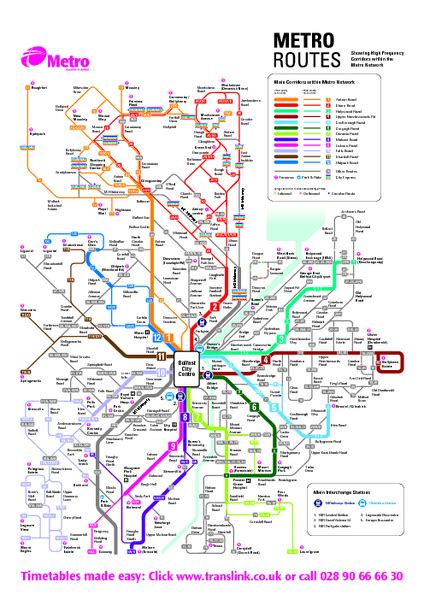 Belfast Metro Map - Belfast County Antrim UK • mappery