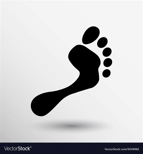 Foot icon human footprint logo symbol Royalty Free Vector