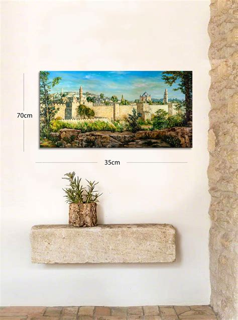 Jerusalem Wall/jerusalem Landscape/realistic Judaica Wall - Etsy