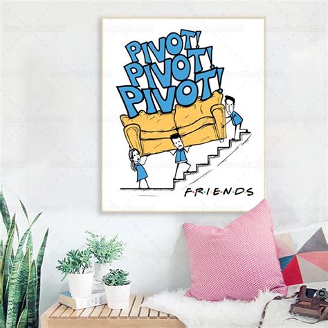 Friends Funny Couch Pivot Canvas Poster