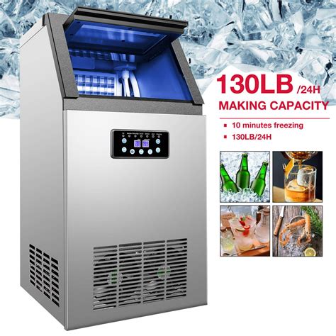 Commercial Ice Maker Machine For Restaurant Bar 36 Ice Cube 130lb/24h - 29.9"H x 14.2"L x 16.9"W ...