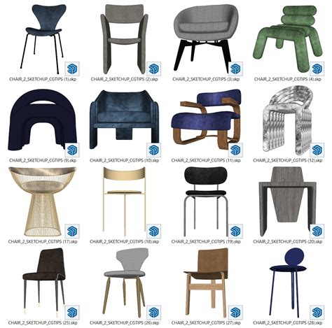 7209. Free Sketchup Chair Model Download