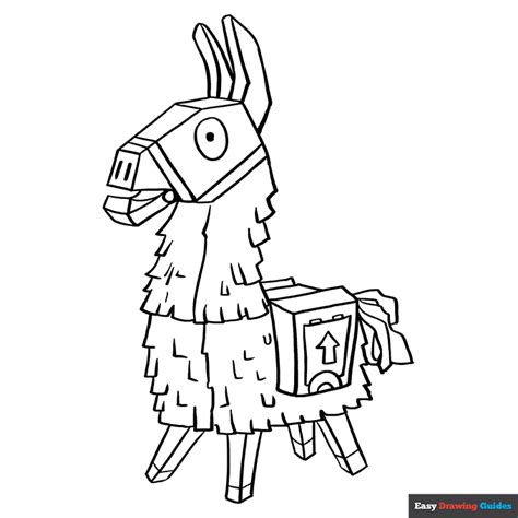 Llama from Fortnite Coloring Page | Easy Drawing Guides