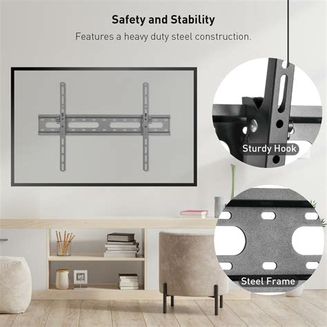 Tilting TV Wall Mount Bracket for 37-70" Flat Curved TVs