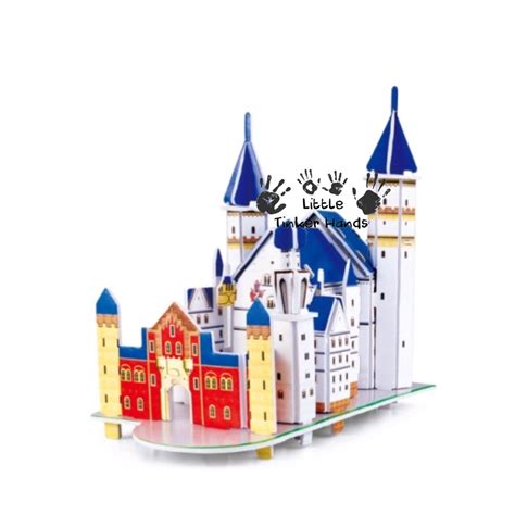 1690 - 11 Neuschwanstein Castle Germany 3D paper jigsaw puzzle for kids ...