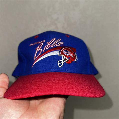 vintage buffalo bills snapback hat wool anco no... - Depop