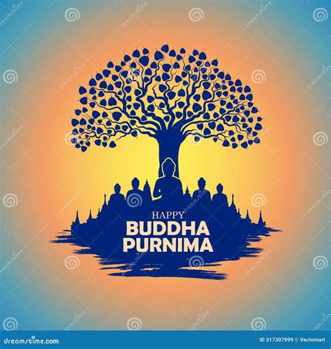 Lord Buddha In Meditation For Buddhist Festival Of Happy Buddha Purnima ...