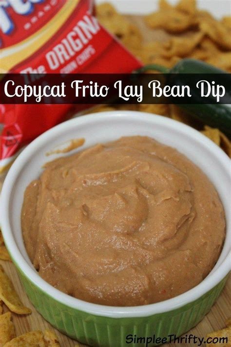 Copycat Frito Lay Bean Dip - Simplee Thrifty Frito Lay Bean Dip Recipe, Bean Dip Recipes ...