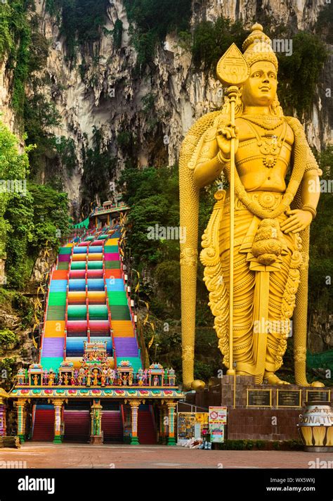 Colorful stairs of Batu caves. Malaysia Stock Photo - Alamy