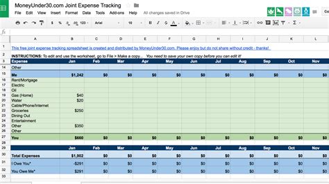 Budget Tracker Excel Template