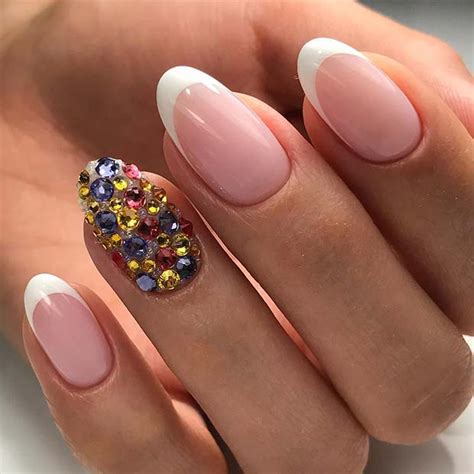 41 Elegant Nail Designs with Rhinestones - StayGlam