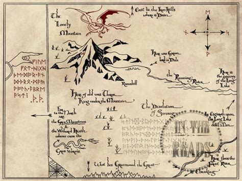 The Lonely Mountain Map Poster – Lord of the Rings NZ