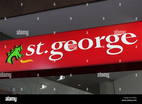 St George bank sign Stock Photo - Alamy