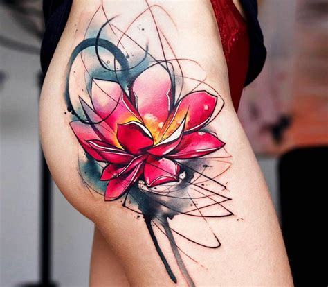 Share 75+ watercolor lotus flower tattoo - in.cdgdbentre