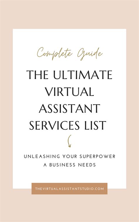 The Ultimate Virtual Assistant Services List - thevirtualassistantstudio.com