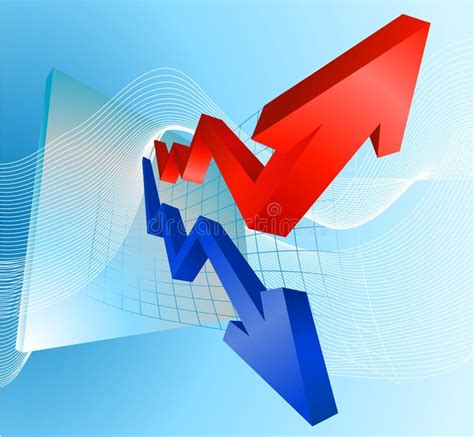 Illustration of Profit and Loss Graph with Arrows Stock Vector - Illustration of fluctuating ...