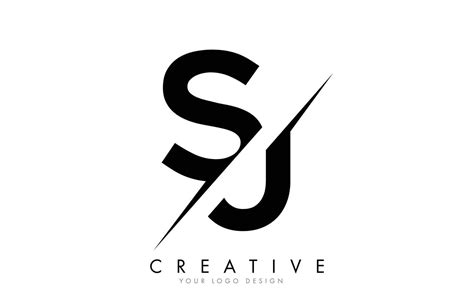 SJ S J Letter Logo Design with a Creative Cut. 4878404 Vector Art at Vecteezy