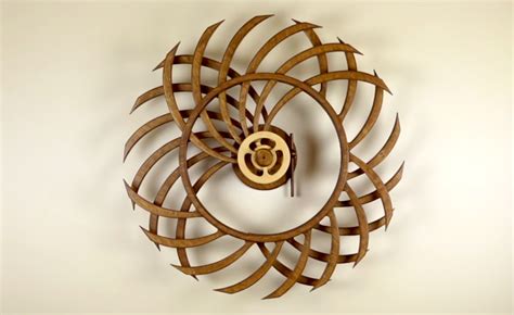 Wonderfully Hypnotic Wooden Kinetic Wall Sculptures