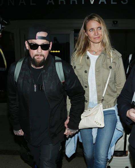 Cameron Diaz and Benji Madden - LAX Airport, August 2015 • CelebMafia