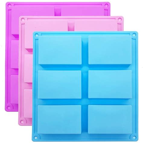 Soap Moulds - Silicone Moulds - Soap Making Molds - Rectangular Bars - Set of 3 | Shop Today ...