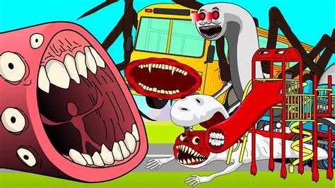 ALL SERIES EVOLUTION OF TRAIN EATER (Horror Cartoon Animation) - YouTube