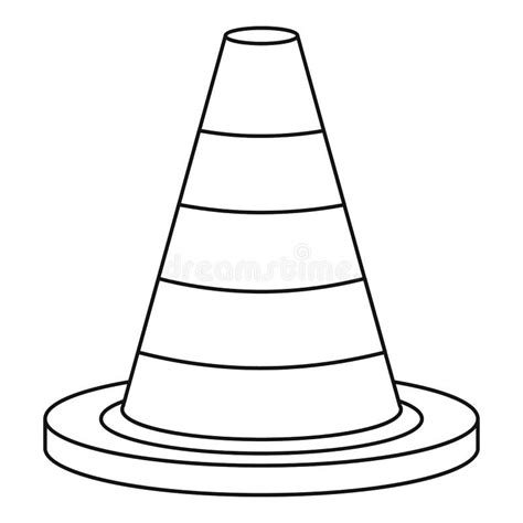 Traffic Cone Coloring Page