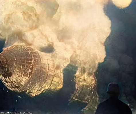 Stunning footage shows the Hindenburg Disaster in vivid color