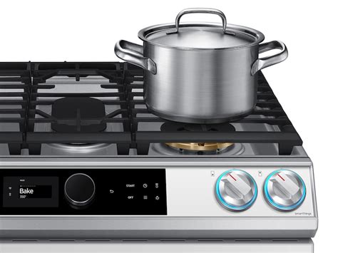 Bespoke Smart Slide-In Gas Range, White Glass (6.0 cu ft) | Samsung US