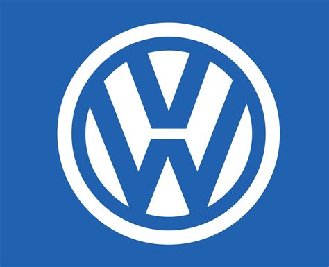 Volkswagen Brand Logo Car Symbol White Design German Automobile Vector ...