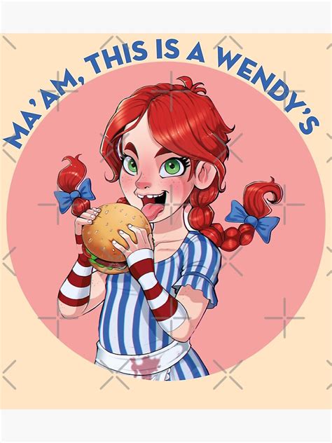 "Ma'am, this is a Wendy’s Twitter Meme Character" Photographic Print ...