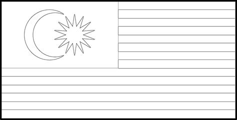 Malaysia Flag Colouring Page – Flags Web