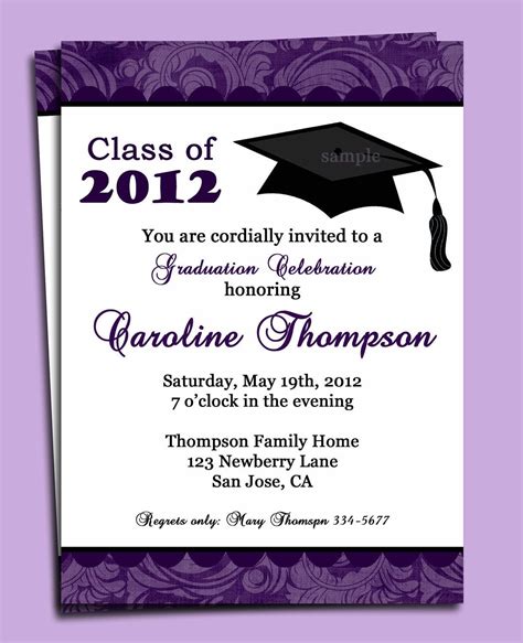 Paper & Party Supplies Modern Graduation Party Invite Photo Graduation ...