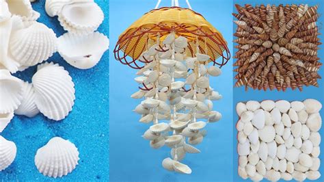 Home decorating ideas handmade with Seashell | 5 Seashell craft ideas - YouTube