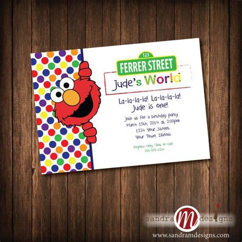 INVITATION: Elmo's World Birthday | Elmo world, Birthday, Invitations