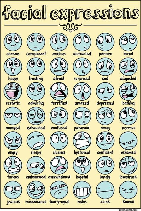 Facial Expressions Poster by JameeBateau on DeviantArt