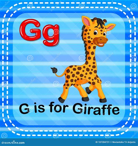 Flashcard Letter G is for Giraffe Stock Vector - Illustration of ...