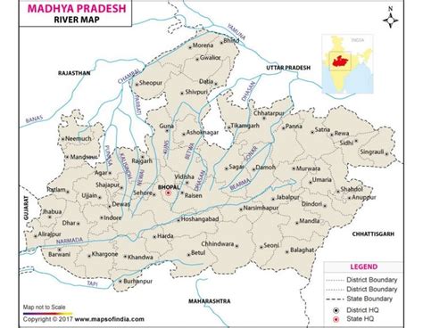 Madhya Pradesh River Map - Bunnie Valentia