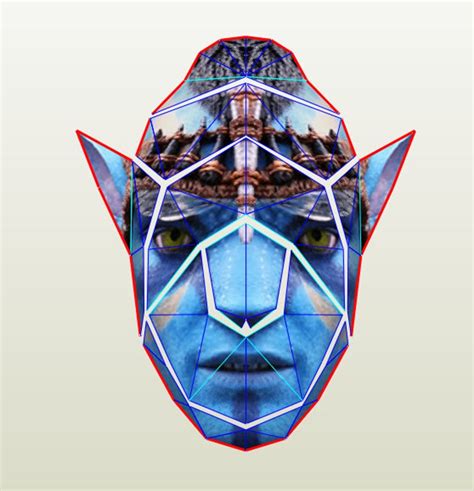 Avatar Mask Template,avatar,3d Paper Mask,papercraft Mask,digital ...