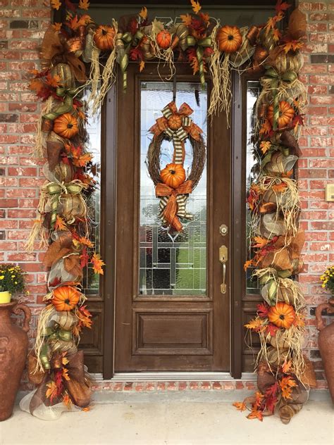 Fall Door Garland, Fall Swag, Thanksgiving Door Decor, Fall Wreath ...