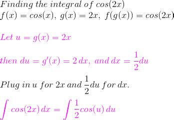 Integral & Antiderivative of Cos(2x) | Overview & Examples - Lesson | Study.com